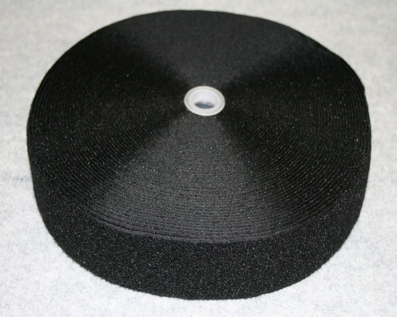 Touch Tape Back To Back 50mm Black (12.5M Roll)